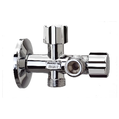 RUBINETTO DUAL N+S 1/2 CON ROSONE- 1/2 x 1/2 x 1/2- ALBER- pezzi 1