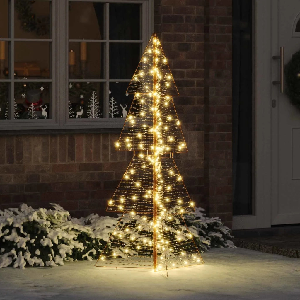 Albero di Natale con 160 LED Bianco caldo 150 cm PET