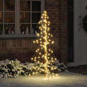 Albero di Natale con 160 LED Bianco caldo 150 cm PET