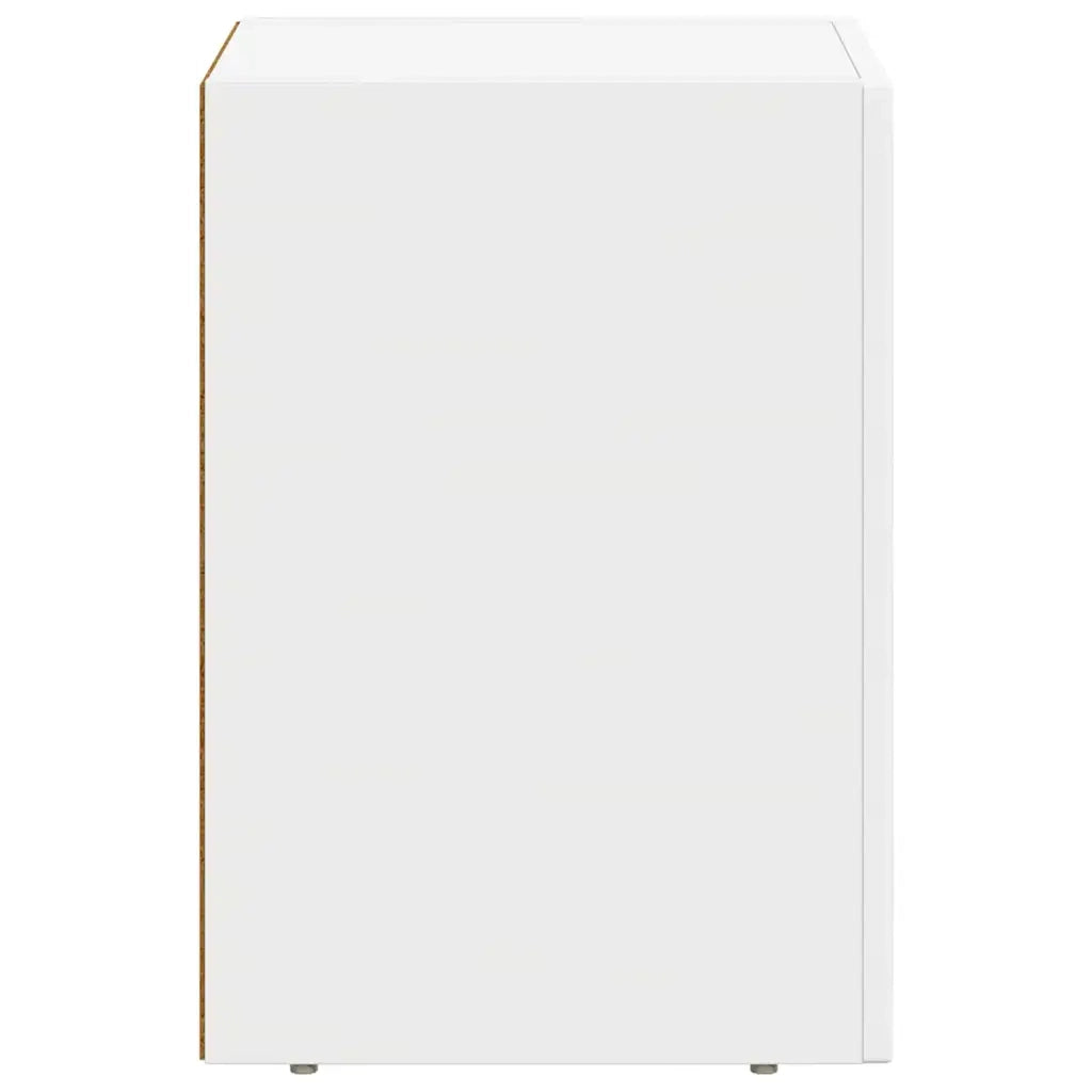 Comodino 2 pz-Set di 2 Tavolino da notte Bianco 29.5 x 35 x 50 cm Legno multistrato
