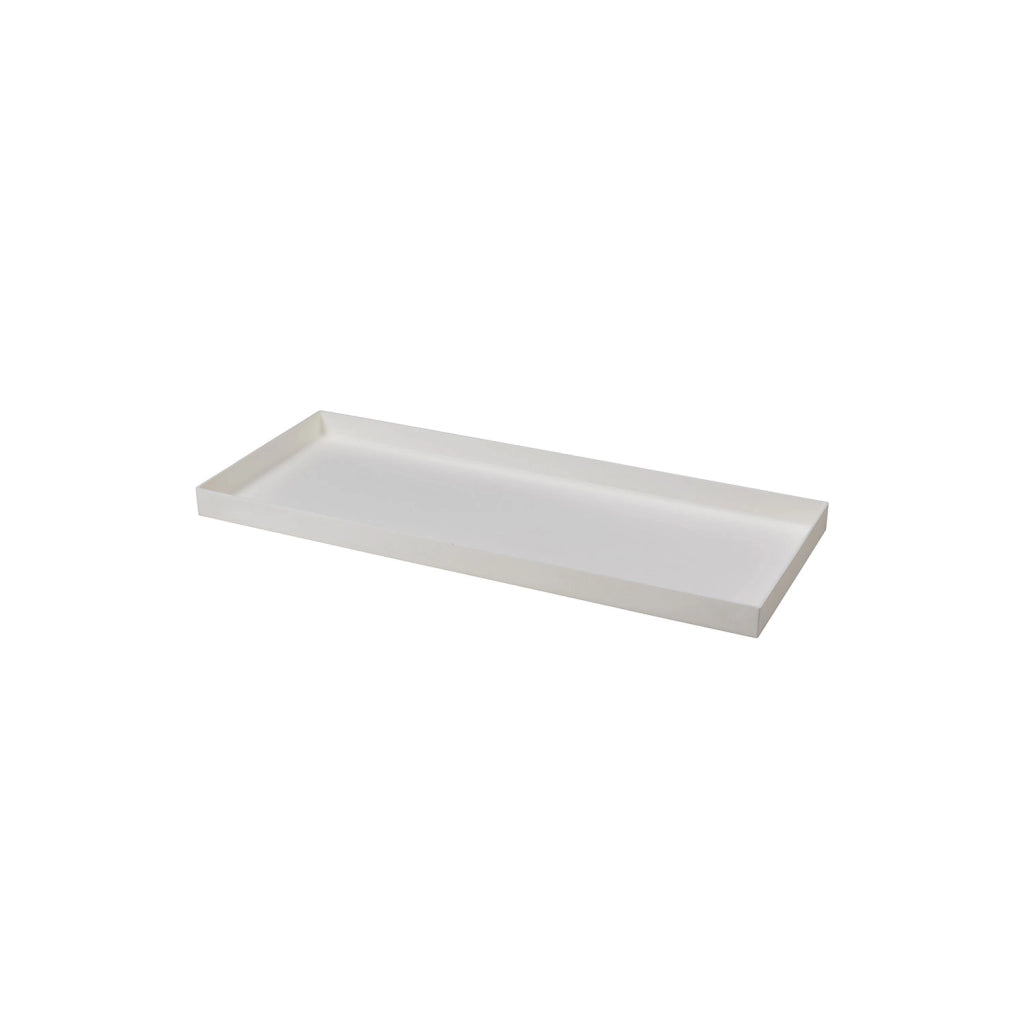 Sottovaso Rettangolare per Vaso a Cassettone Schio Tera Cassa Chalk 60x24,5 cm in Plastica Bianco Gesso