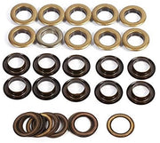 Kit di Grommet per Tessuti Antichi - Orecchioni in Ottone - Orecchioni per Pelli - Tastiera per Orecchioni Inclusa - 20 Set - Orecchioni di Alta Qualità in Rame