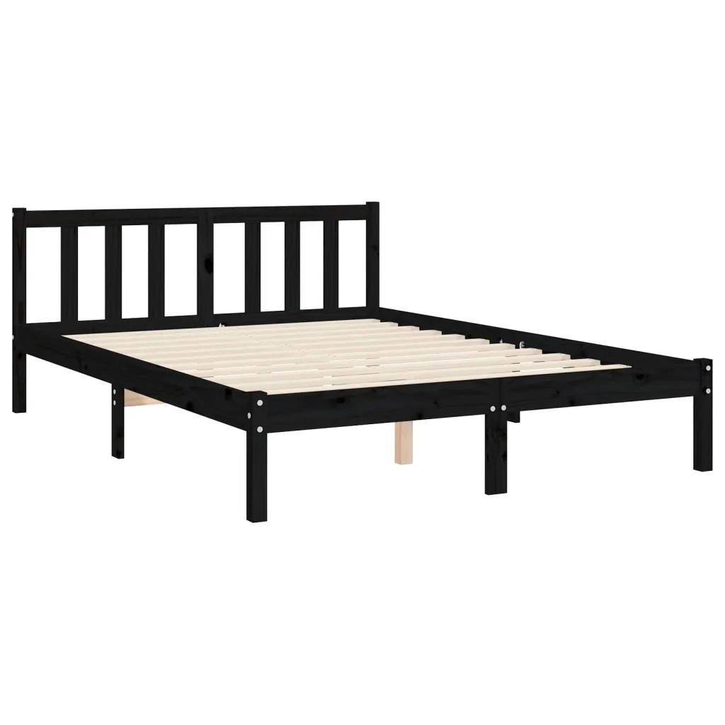 Giroletto con Testiera Nero Double in Legno Massello 3193185