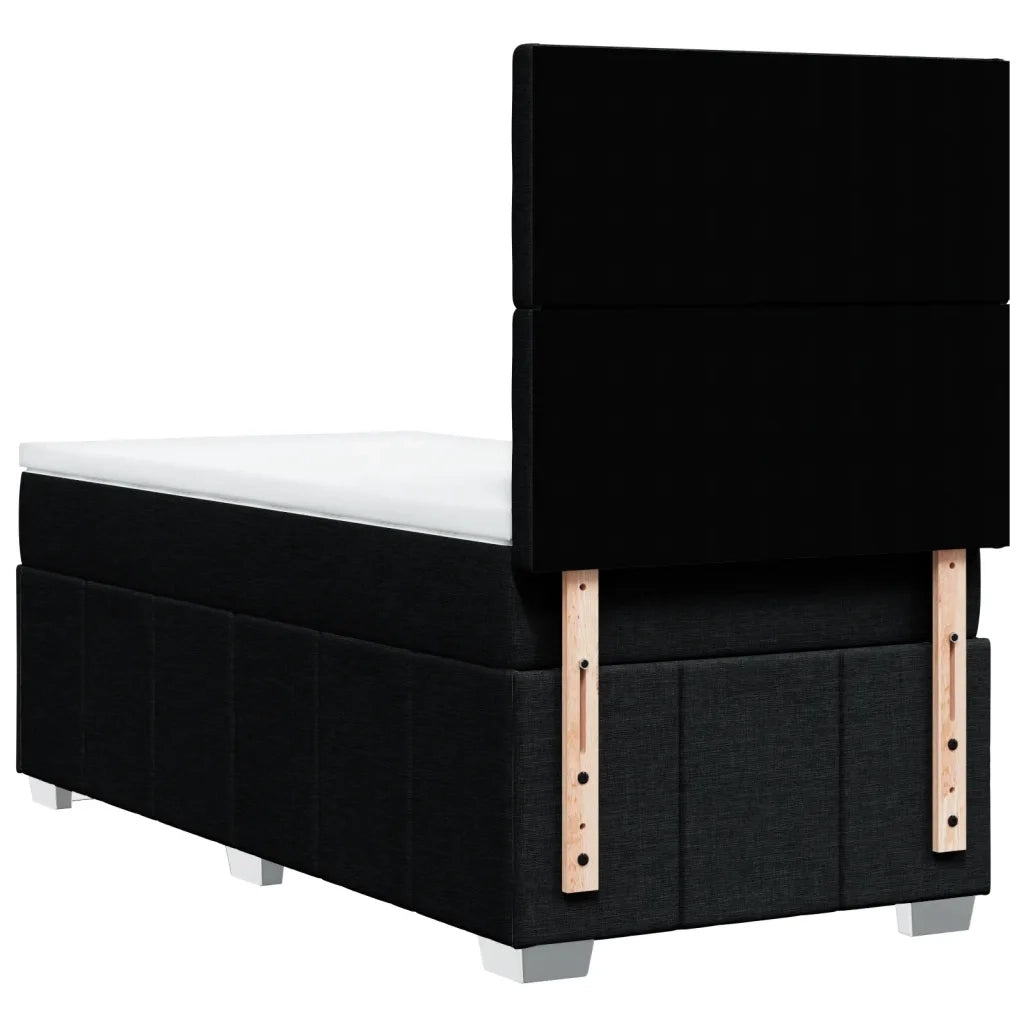 Giroletto a Molle con Materasso Nero 90x190 cm in Tessuto 3291539
