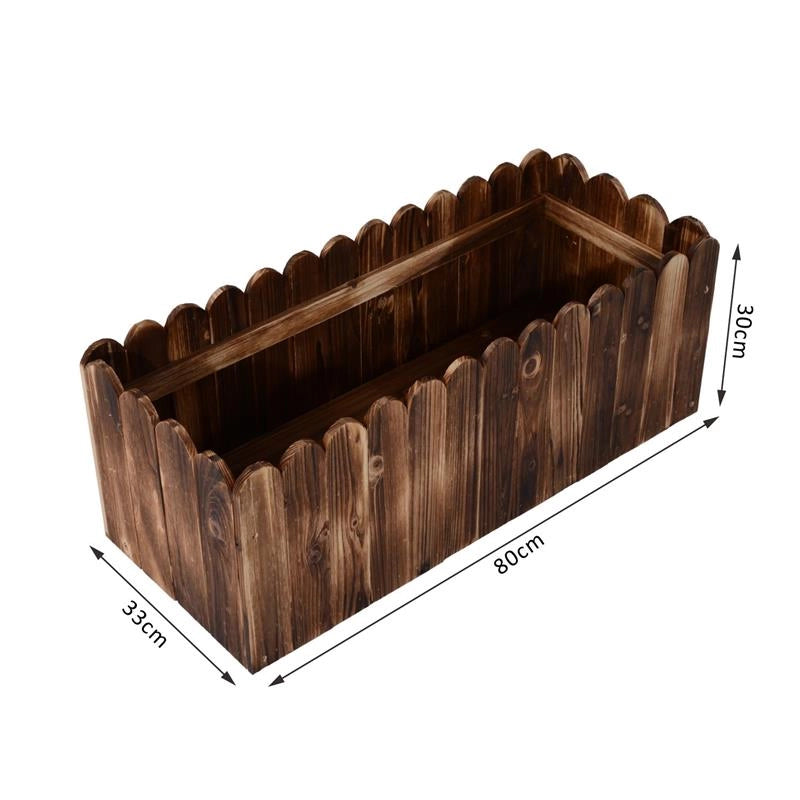 FIORIERA A BOX RETTANGOLARE PER PIANTE 80 X 33 X 30 CM IN LEGNO DI ABETE