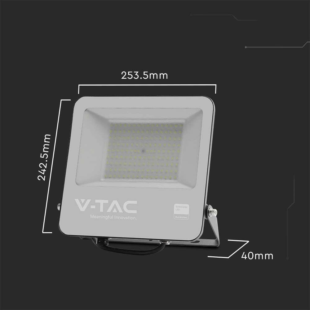 V-TAC Faro LED 100W Samsung 11480lm 6500K IP65 Nero