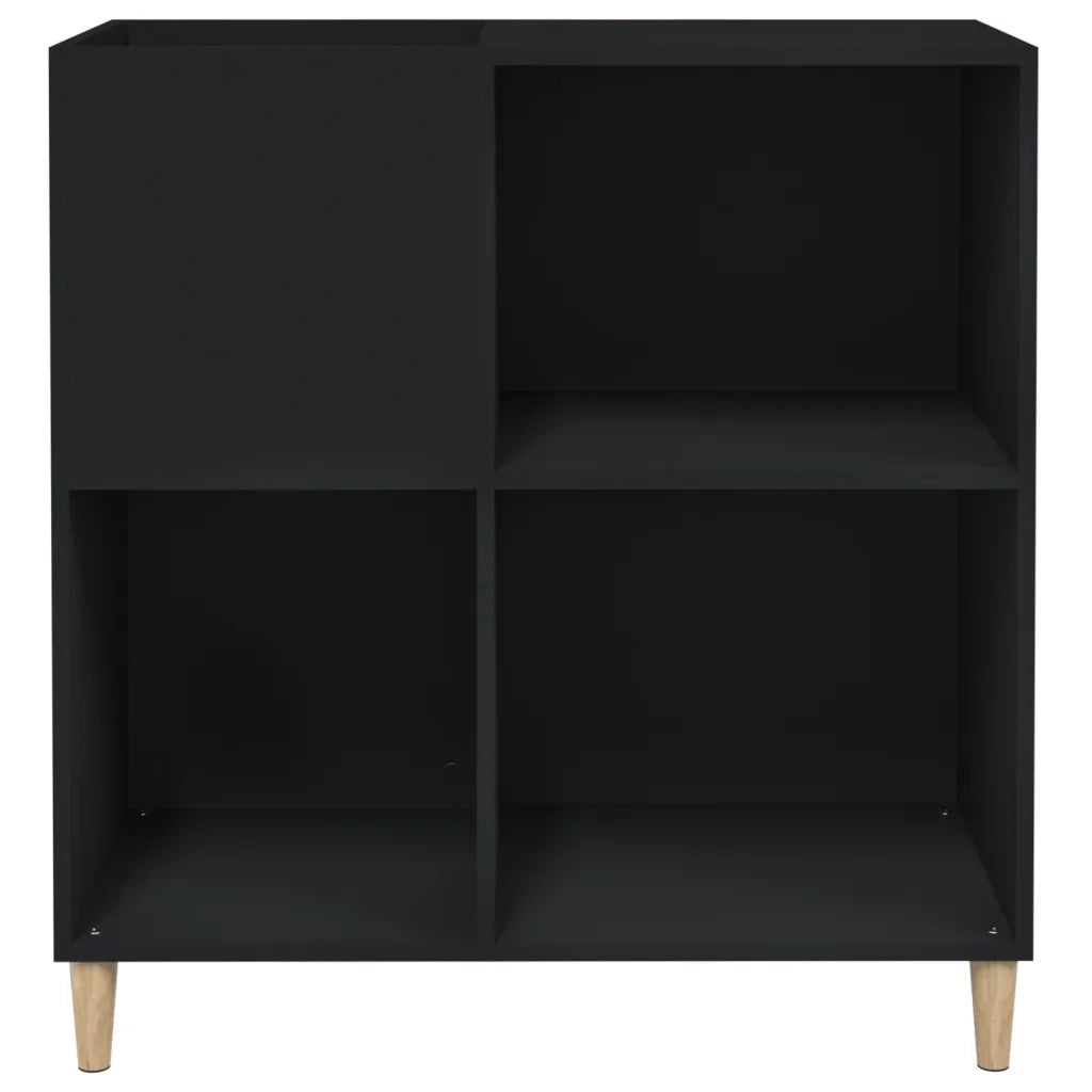 Mobile Porta Dischi Nero 84,5x38x89 cm in Legno Multistrato 831990