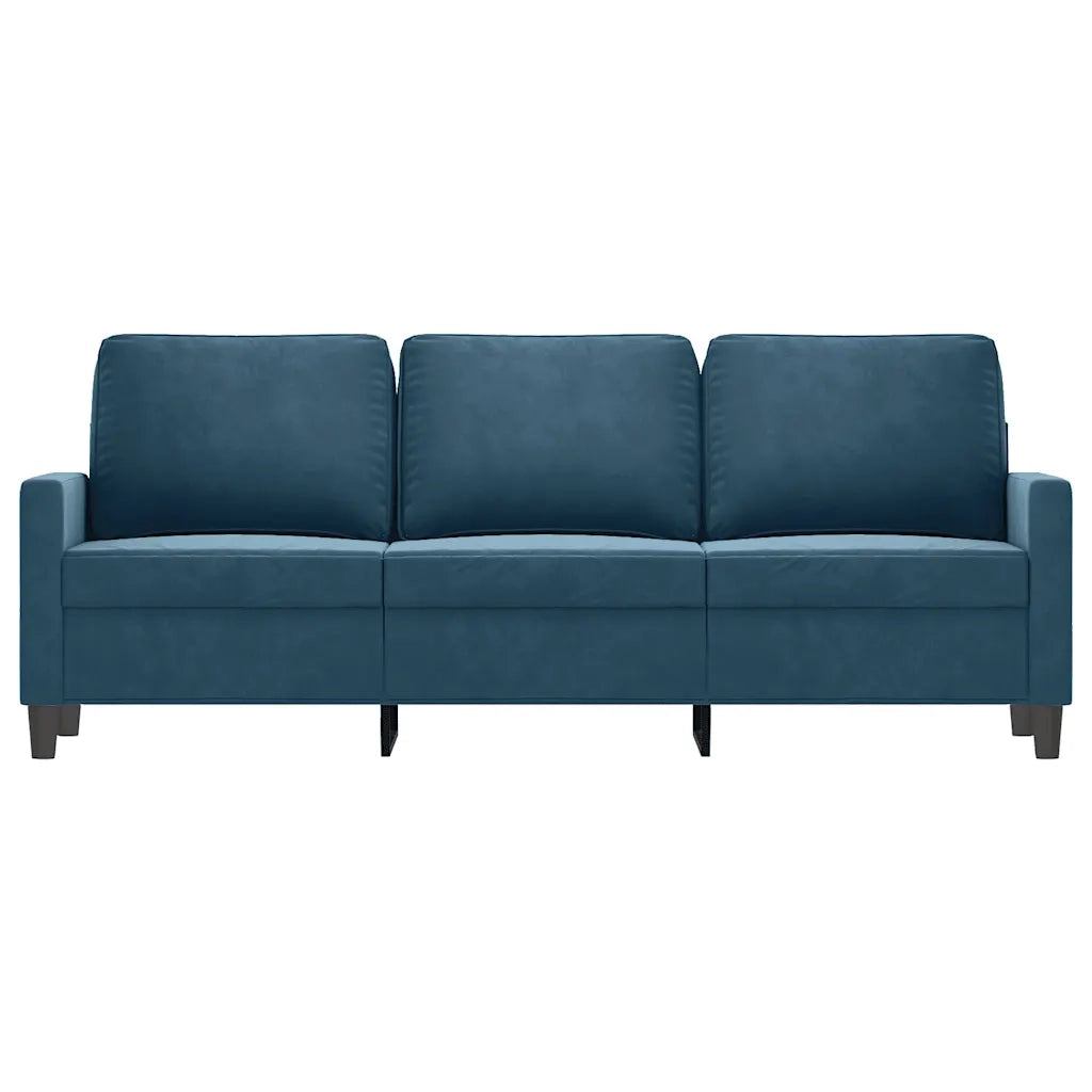 Divano a 3 Posti Blu 180 cm in Velluto 359218