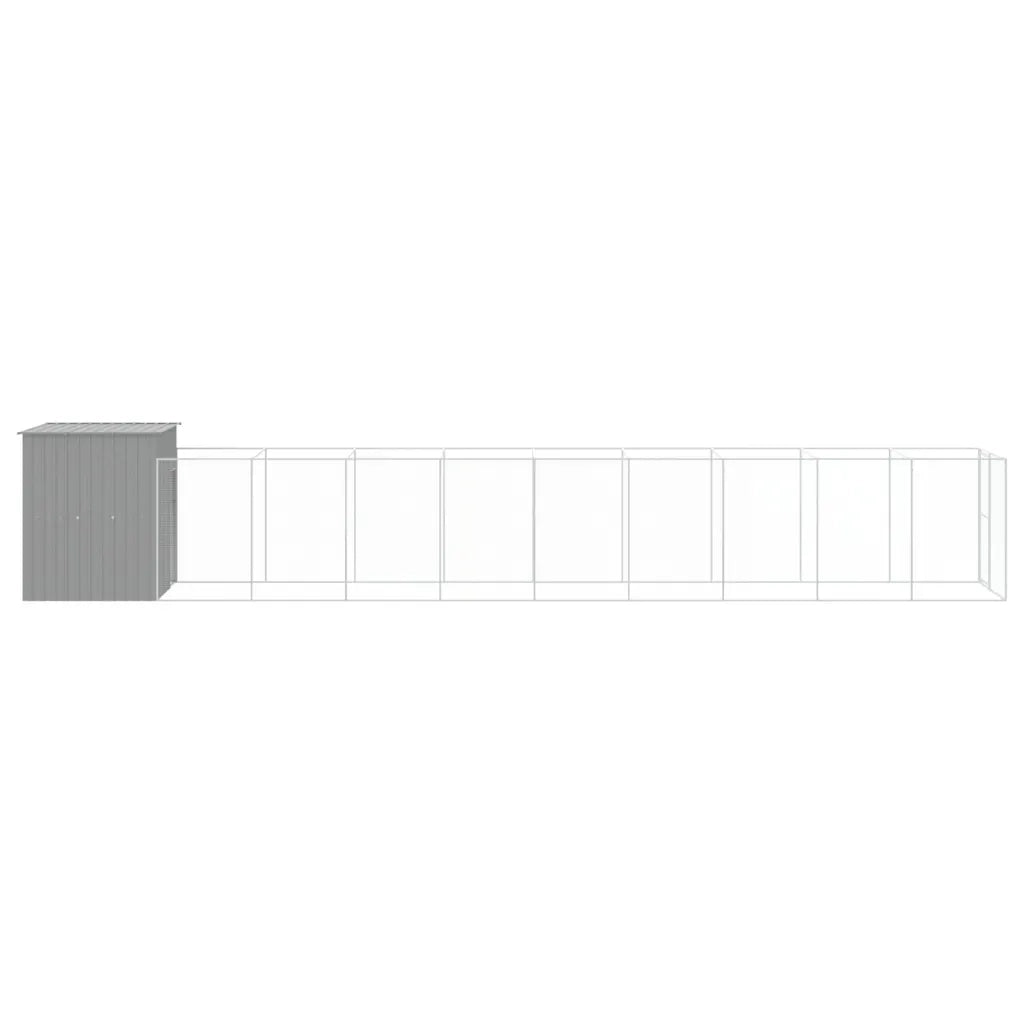 Casetta Cani Corsa Grigio Chiaro 165x1067x181cm Acciaio Zincato 3189107