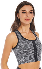 Top di compressione per donna con grande busto - 3 righe di grucce regolabili - rete elastica - progettata per il comfort