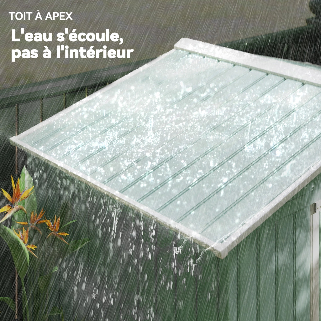 Casetta da Giardino ¨C zephmum ¨C Verde Chiaro Acciaio 2.5 m2