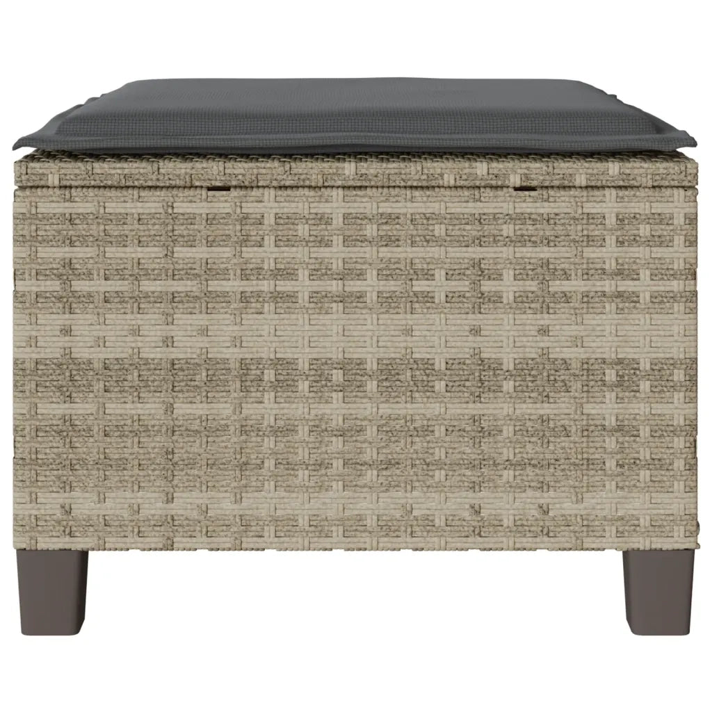 Set da Bistrò 3 pz con Cuscini Grigio Chiaro in Polyrattan 4003901