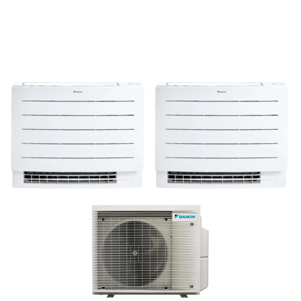 Climatizzatore Condizionatore Daikin a Pavimento Dual Split serie PERFERA FVXM-A 7+12 con 2MXM50A R-32 Wi-Fi Integrato 7000+12000 Con Telecomando ad Infrarossi Incluso Garanzia Italiana