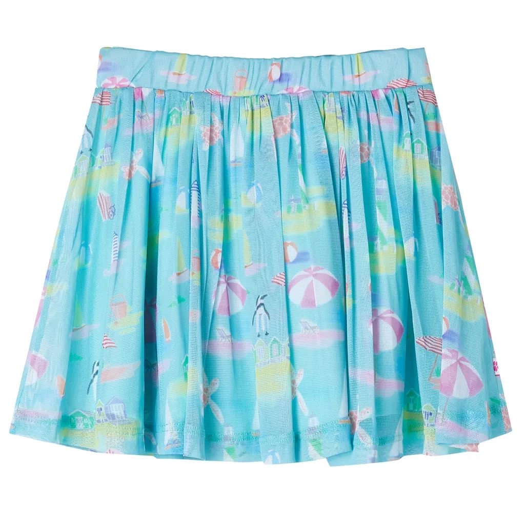 Gonna Plissettata da Bambina Acqua Chiaro 128