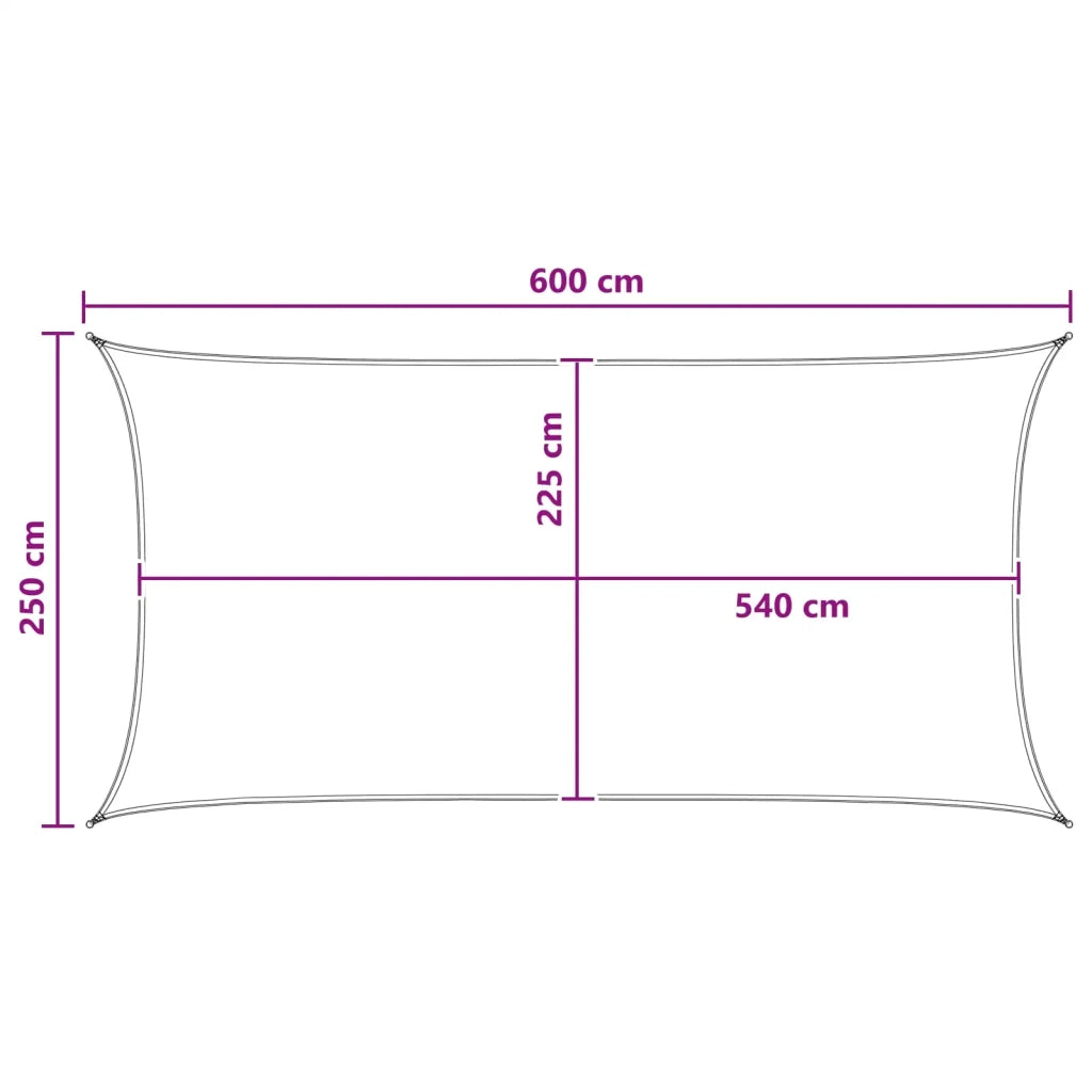 Telo Ombra Blu e Bianco 2,5 x 6 m HDPE 42032887