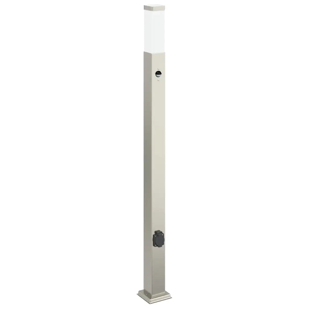 Lampioni a dissuasore con sensore e presa 3 pz 110 cm Acciaio Inox IP44 4006070