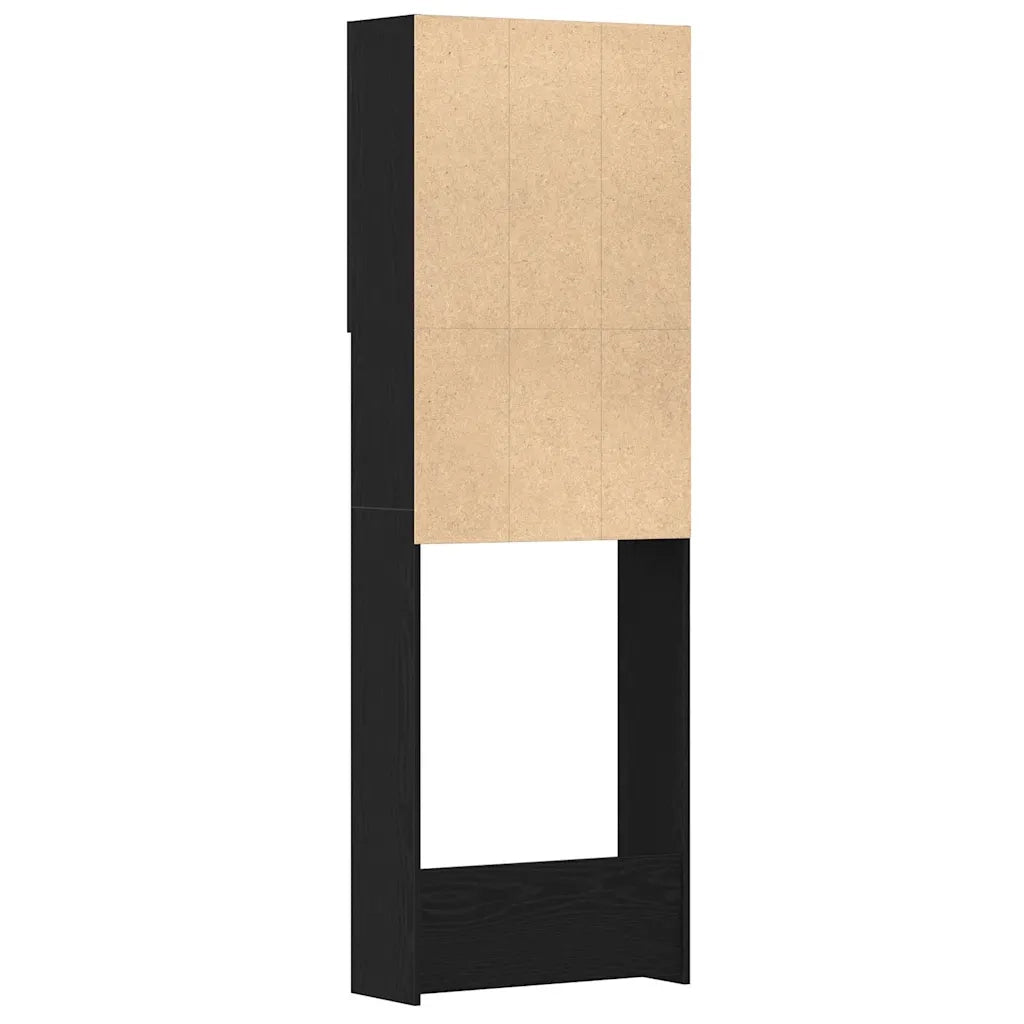 Mobile per Lavatrice Rovere Nero 64x25,5x190 cm CFW6938395