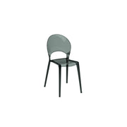 Sedia con gambe e seduta in policarbonato Grigio Pearl 49.5cm X 53cm H 84cm Stones
