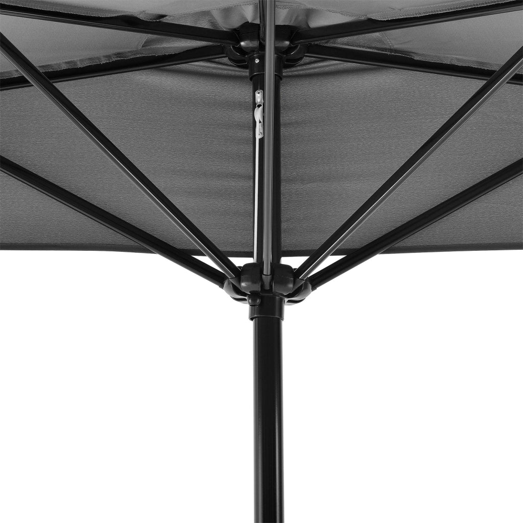 Mezzo ombrellone per terrazza o balcone poliestere 300 cm grigio 03_0001611