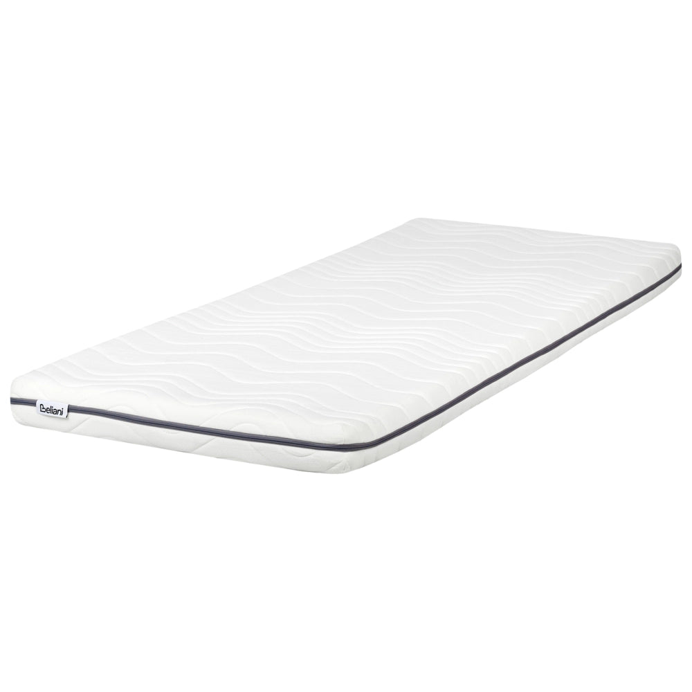 Materasso in Schiuma Viscoelastica Durezza Media Grigio e Bianco 80 x 200 cm Fodera con cerniera