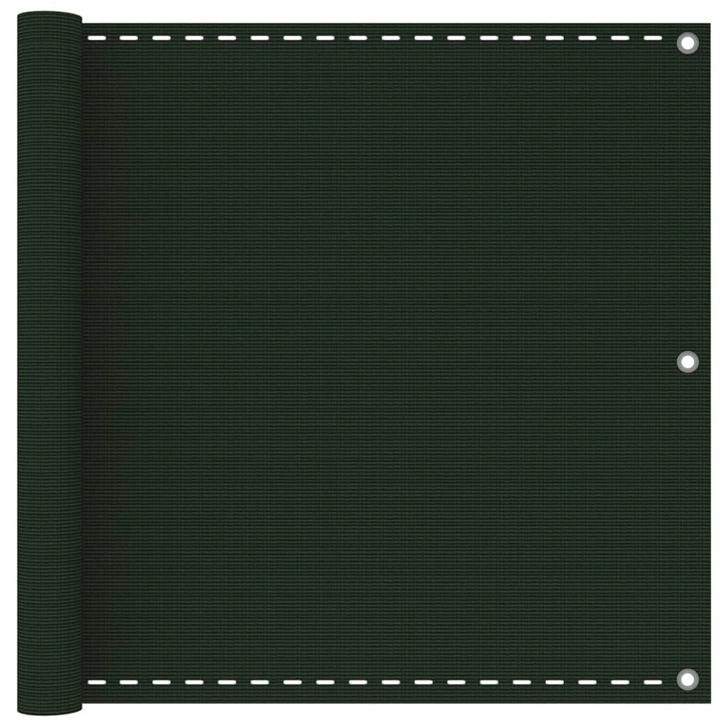 Schermo per balcone schermo per la privacy 90 x 400 cm HDPE verde scuro 02_0010448