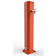 Fontana Con Lavapiedi Temporizzato In Alluminio Colore Arancione Cv-A685/2009