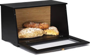 Accessori contenitore per pane in bambù sicuro per alimenti facile da pulire 39x21x23cm nero