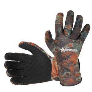 Guanti sub da mm 3 neoprene e nylon mimetico taglia s