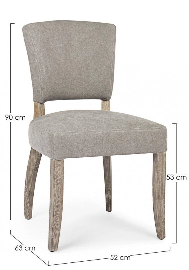 Set 2 Sedie 52x63x90h cm Maratriz Grigio