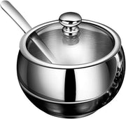 Contenitori per zucchero - design moderno - multifunzionali - acciaio inossidabile e vetro