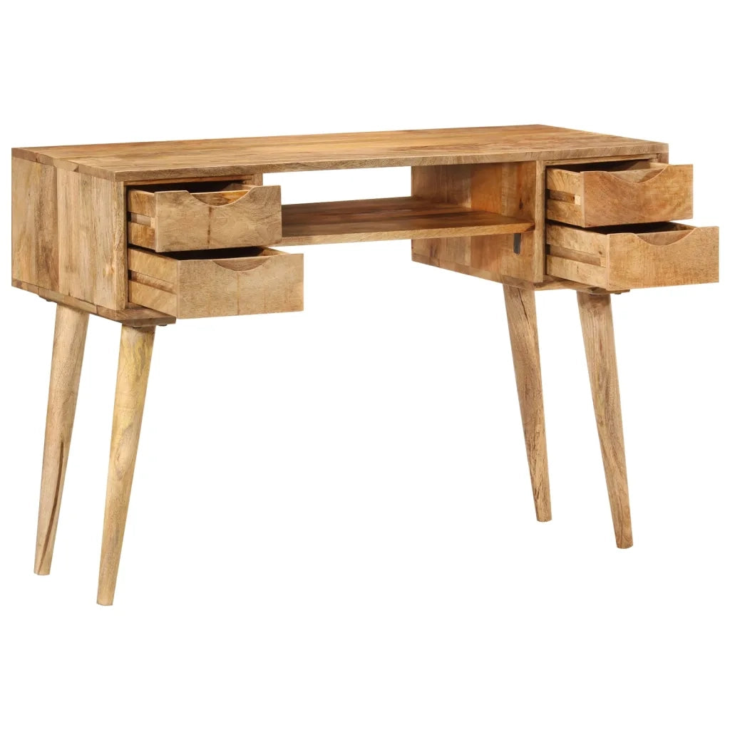 Scrivania con Cassetti 110x47x76 cm in Legno Massello di Mango