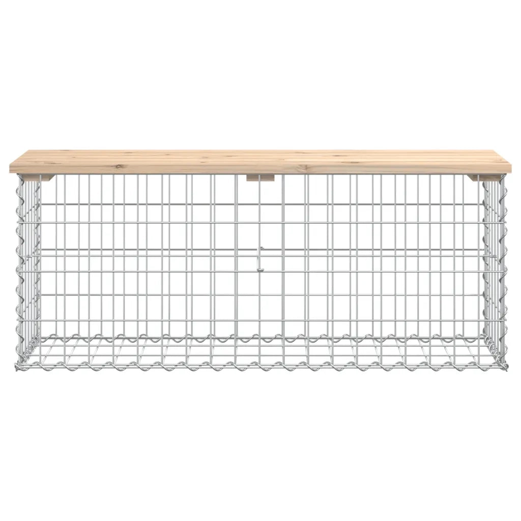 Panchina da Giardino | Panca da Giardino Design Gabbione 103x31,5x42 cm Massello Pino