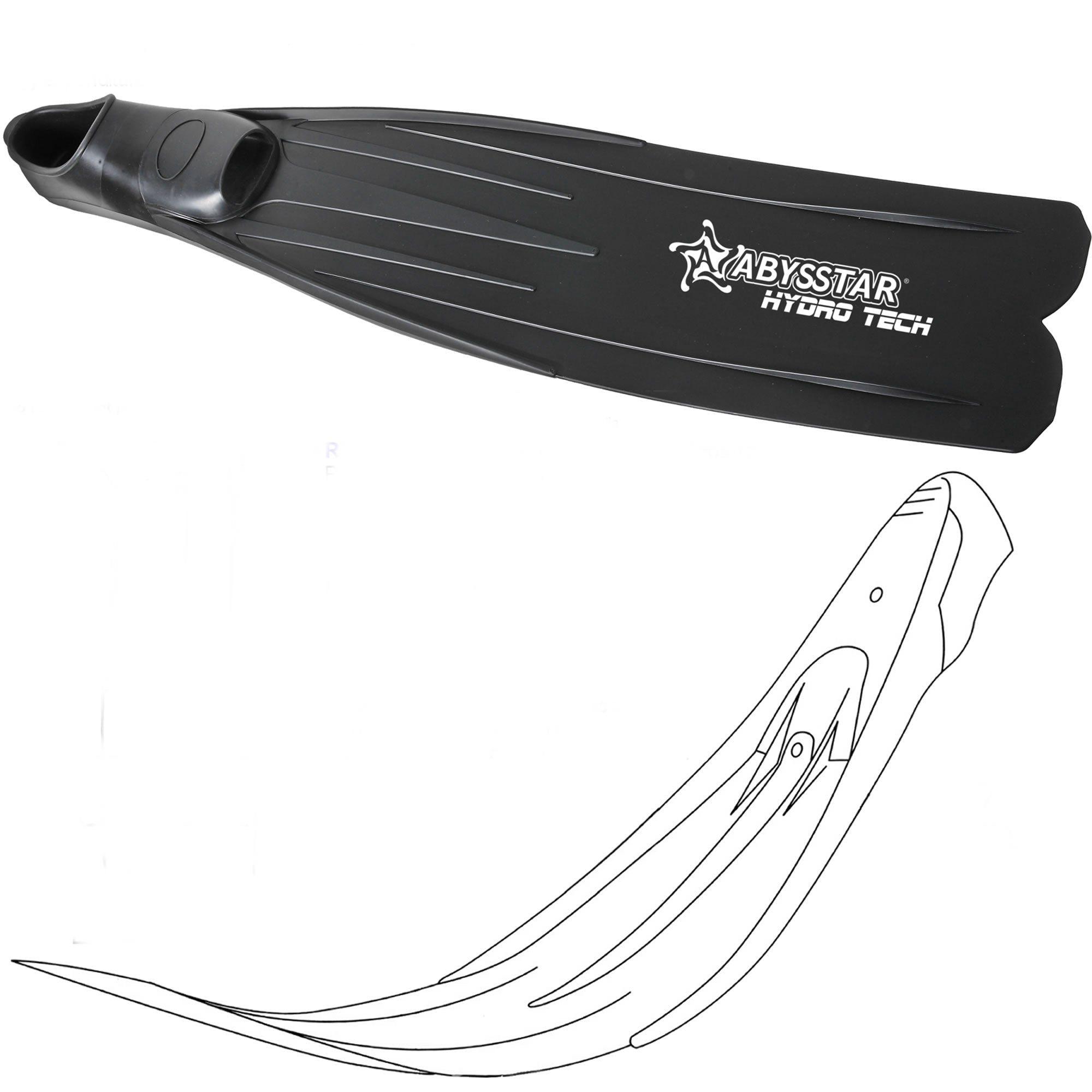 Pinna hidro-tech abysstar rinforzi tpr per apnea n 44-45