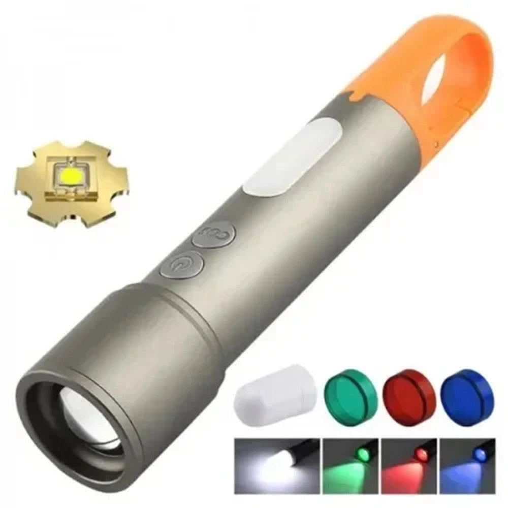 Trade Shop - Torcia A Led Cob Ricaricabile Con Luminosità 1000lm Per Campeggio Ciclismo Pesca Q-d500 -