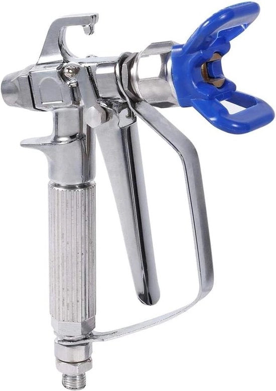 Spazzola ad aria compressa - pistola a spruzzo senza aria - manico in acciaio inossidabile - diffusore - sistema di scarico ergonomico.
