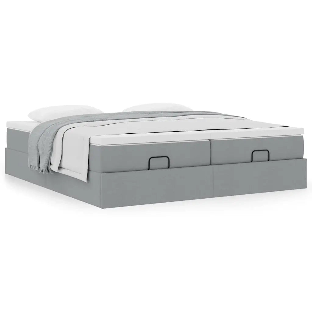 Struttura Letto Pouf con Materassi 180x200 cm in Tessuto 3311241