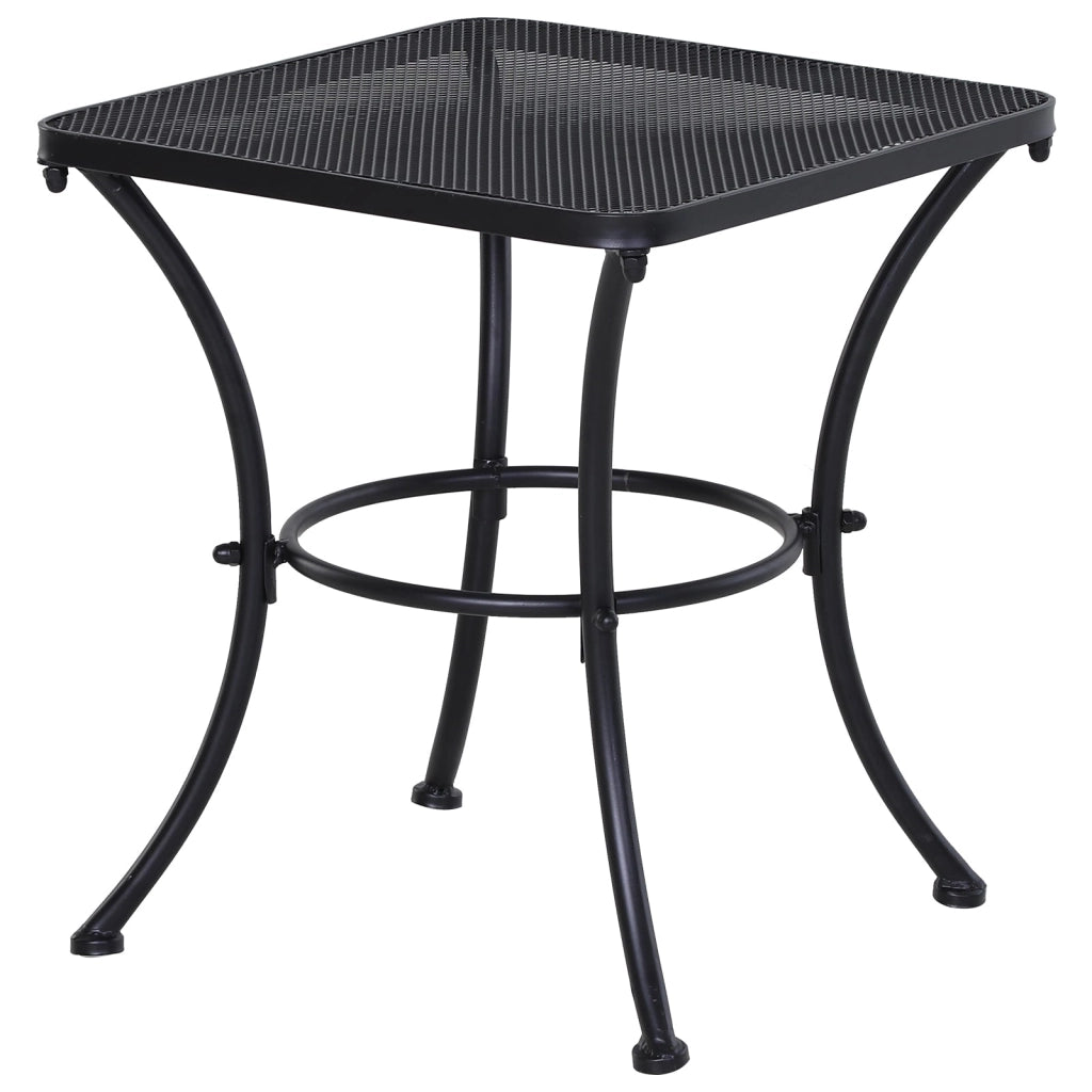 Tavolino da Giardino 45x45x50 cm in Acciaio Nero