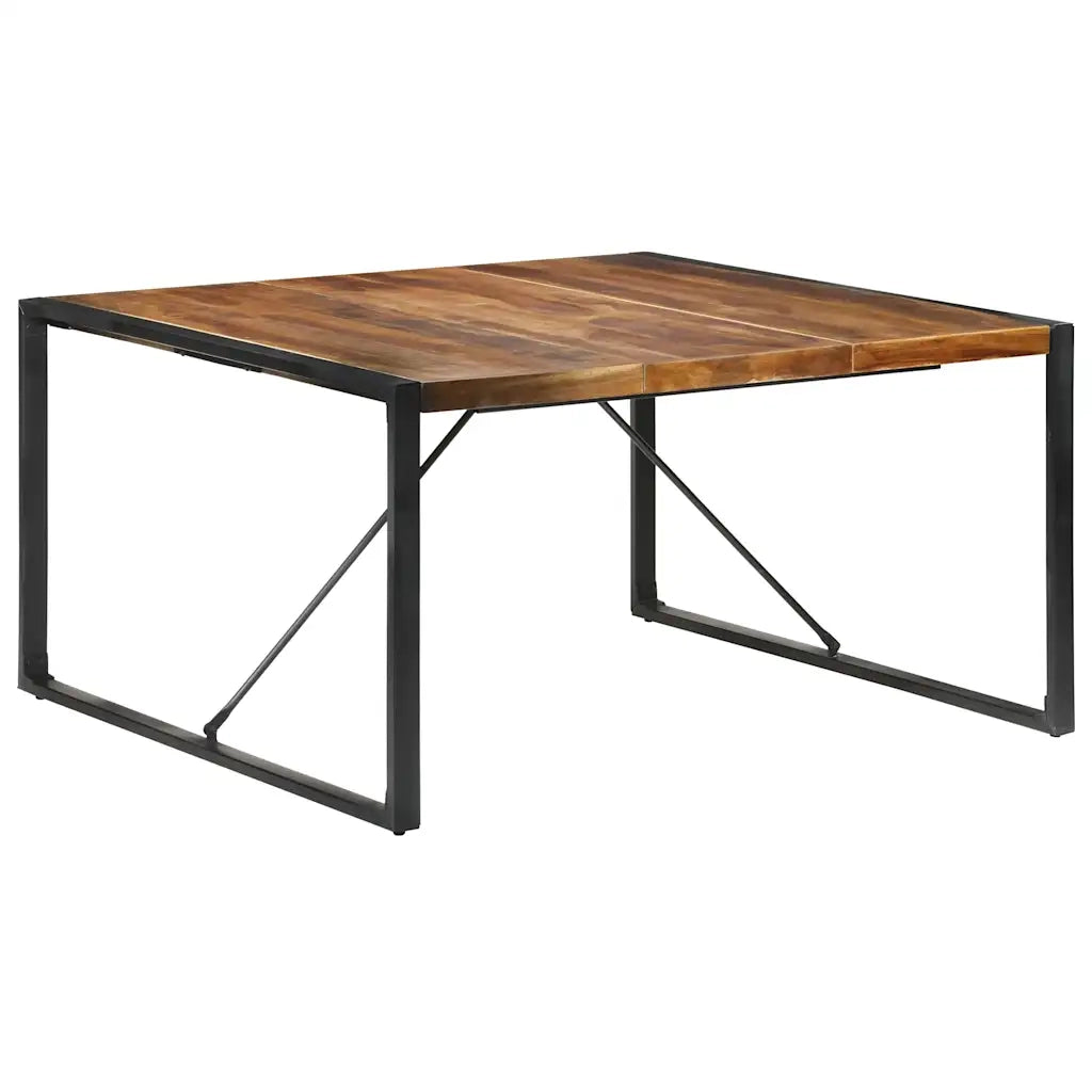 Tavolo da Pranzo 140x140x75 cm Legno Massello Finitura Sheesham cod mxl 18001