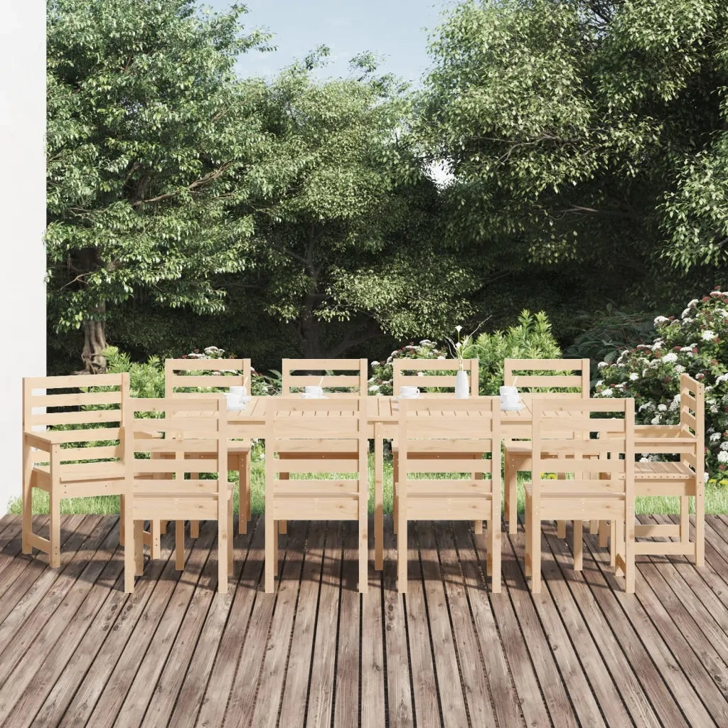 Set da Pranzo da Giardino 11 pz in Legno Massello di Pino 3154719