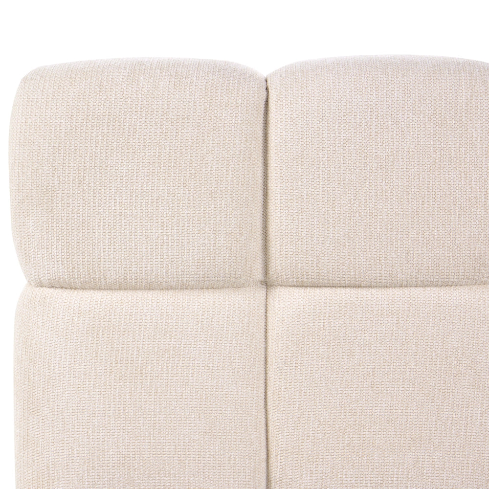 Letto matrimoniale imbottito con struttura a molle a sollevamento trapuntata 160 x 200 beige chiaro con contenitore a molle sollevabile