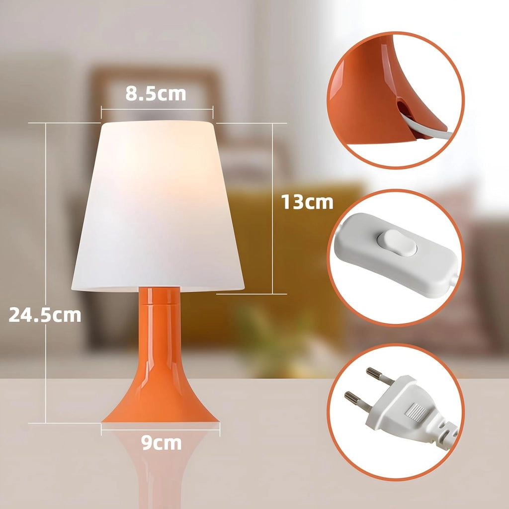 ZMH Lampada da tavolo con cavo set 2 pezzi E14 piccola per soggiorno comodino