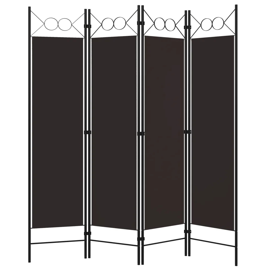 Paravento a 4 Pannelli Marrone 160x180 cm cod mxl 67669