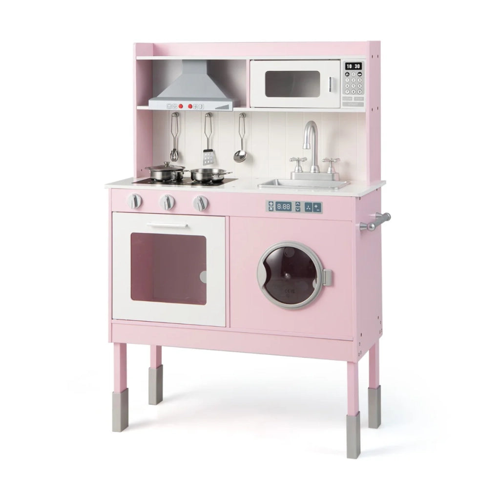 Set da cucina per bambini da 1 pezzo altezza regolabile 71 x 29 x 101 cm moderna esperienza di cucina in MDF rosa 20_0011630