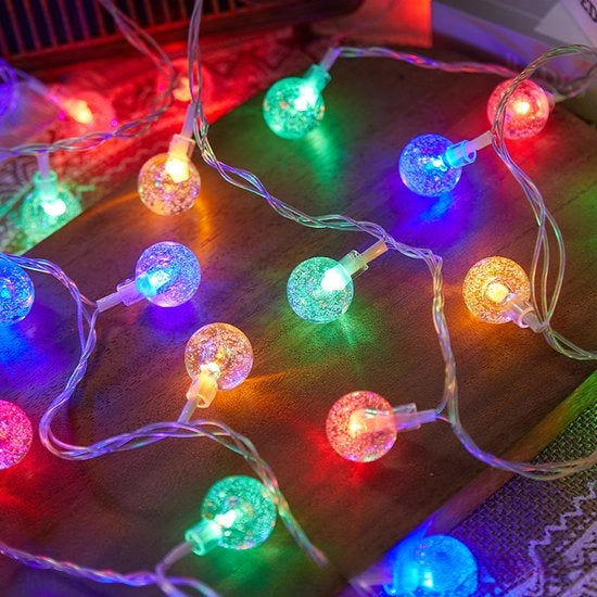 Luce di emergenza, LED piccola luce a colori, filo di luce senza batterie, luce esterna per campeggio, decorazione di Natale con linee di luce lampeggianti, 10 metri 80 luce (costante + lampeggiante), modello batterie, stile 6