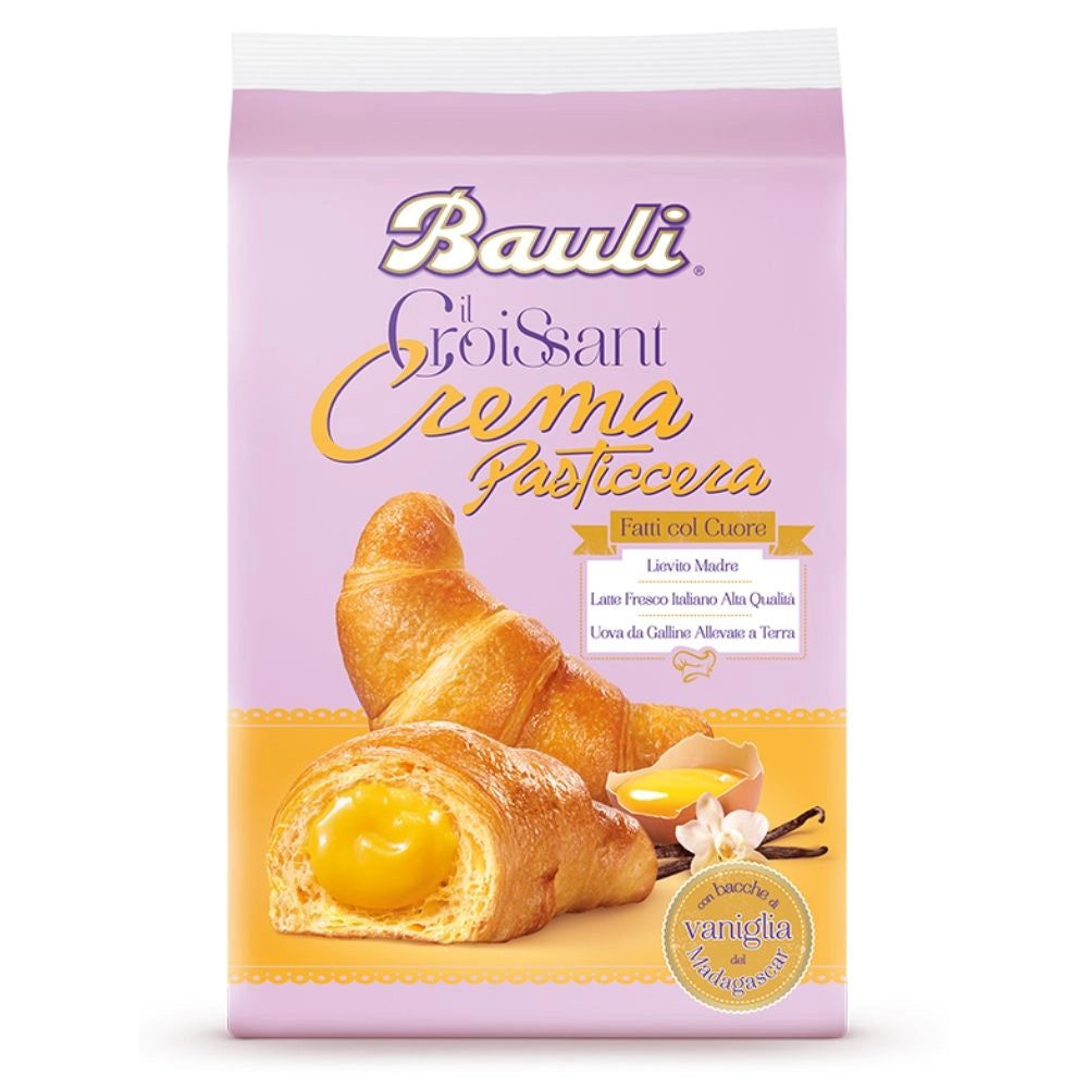 Bauli croissant farciti alla crema pasticcera in confezione da 6 croissant - 300 grammi totali