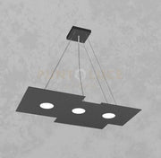 PLATE SOSPENSIONE 3+2 LUCI BIEMISSIONE GRIGIO ANTRACITE 1129-S3 R+2-GA