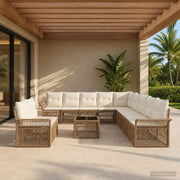 Set Divano da Giardino 12 pz Beige polyrattan 3434886