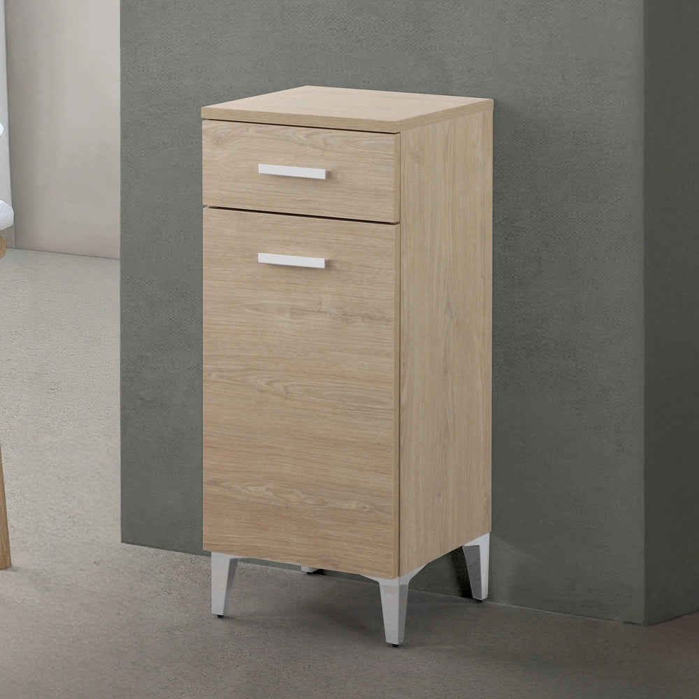 Base multiuso 35x34 cm rovere dolomite con anta reversibile e cassetto Desya