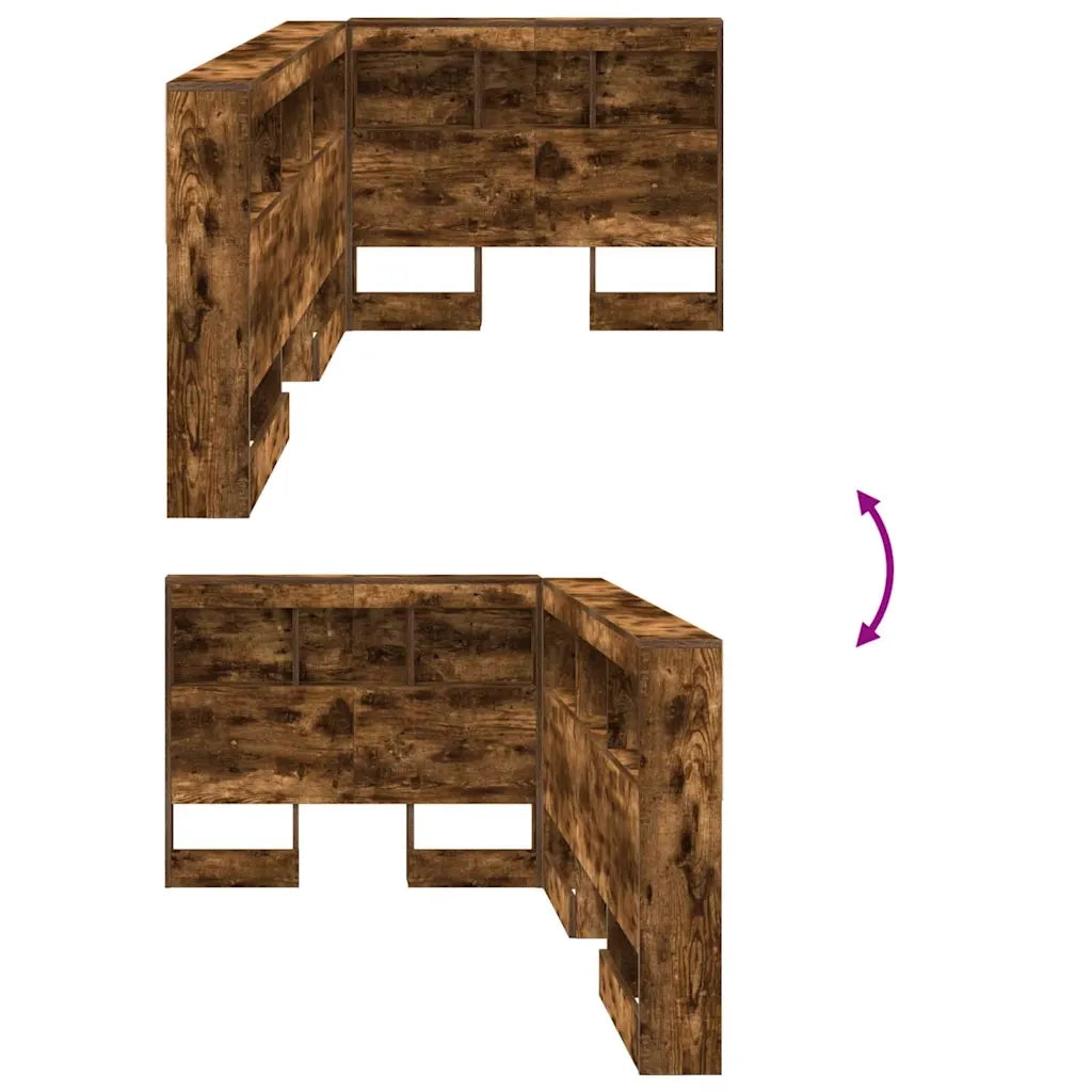 vidaXL Testata contenitore Rovere fumo 100 cm Legno multistrato