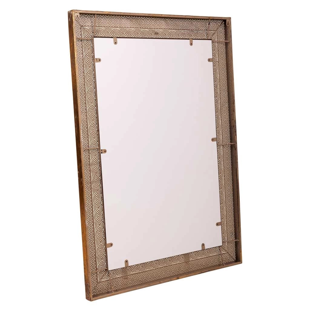 Specchio in metallo dorato 70x5x100h